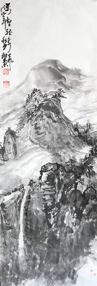 胡振东作品 《山水条屏》